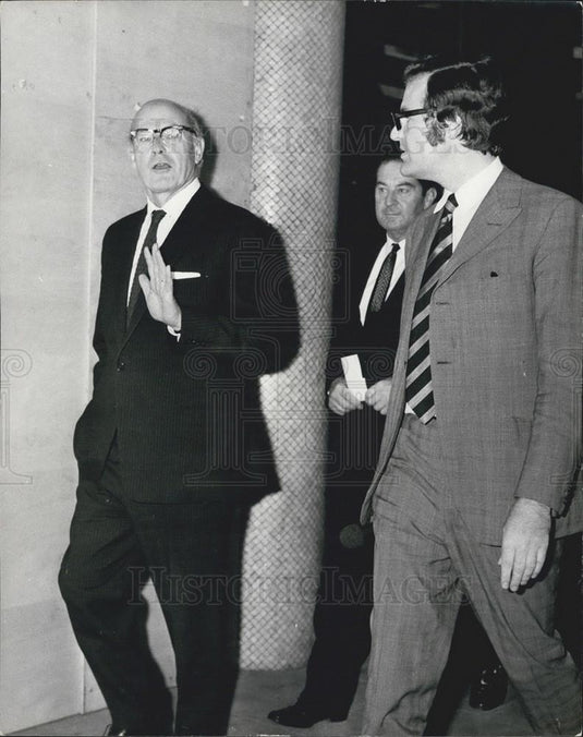 1971 Press Photo Union Leaders Fleet Street Employers Meeting Frank Rogers - Historic Images