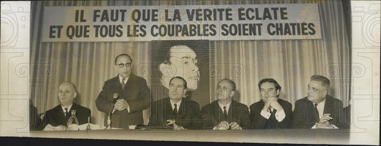 1966 Press Photo Left Wing Parties Meeting Concerning Ben Barka Case - Historic Images