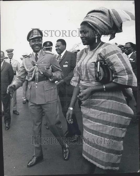 Press Photo Major-General Yakubu "Jack" Gowon of Nigeria and wife - Historic Images