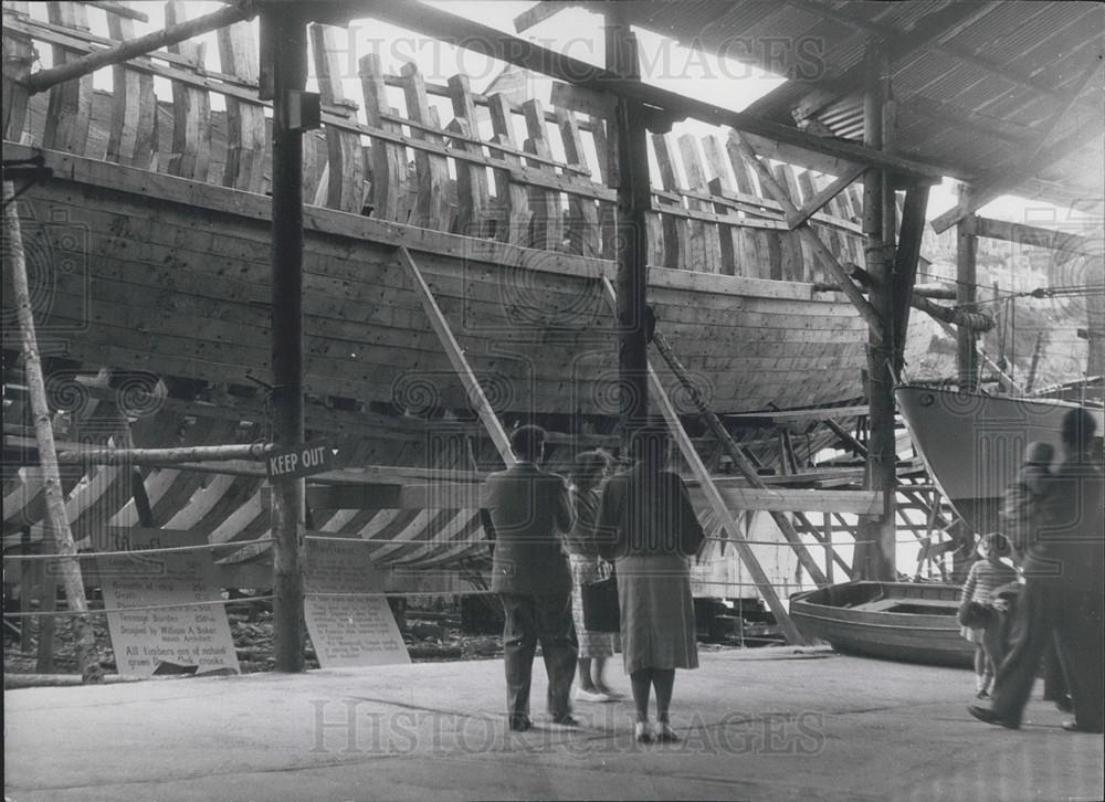 Press Photo new Ã¢Å“MayflowerÃ¢Â under construction - Historic Images