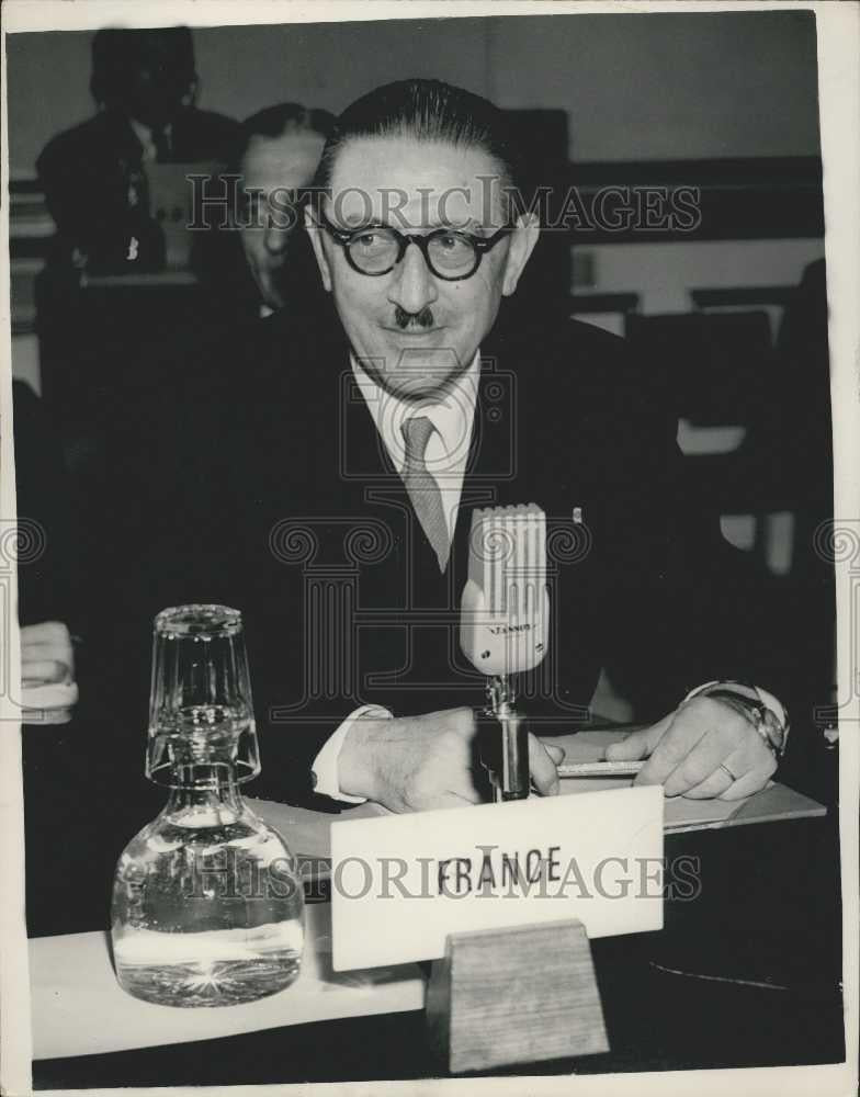 Press Photo French Delegate Jules Moch Disarmament Conference - Historic Images