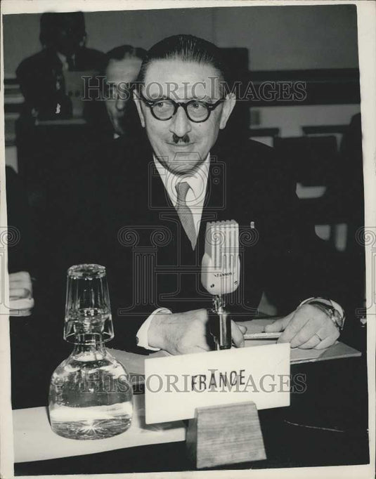 Press Photo French Delegate Jules Moch Disarmament Conference - Historic Images