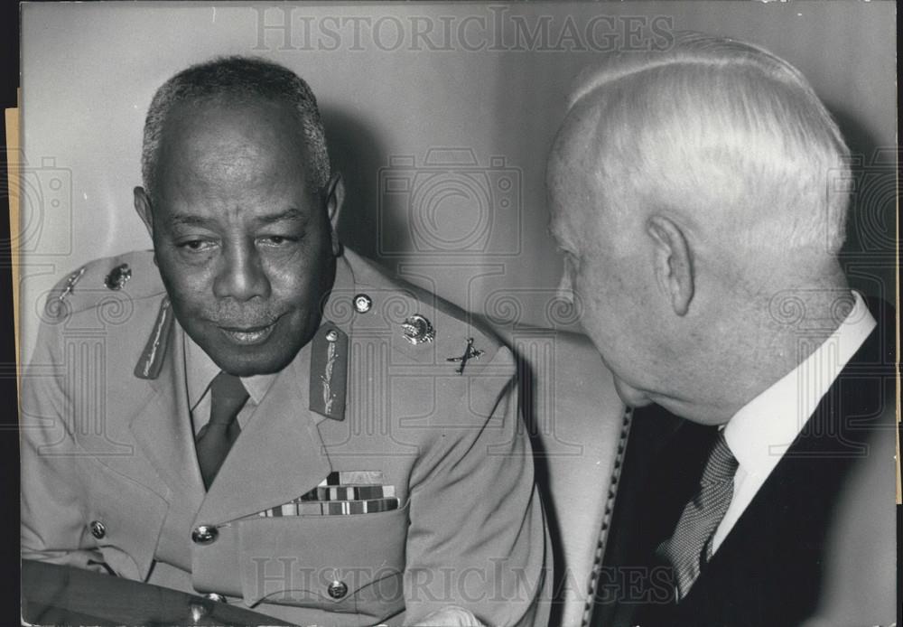 1962 Press Photo Sudan President Ibrahim Abboud & Germany Pres Dr Heinrich Lubke - Historic Images