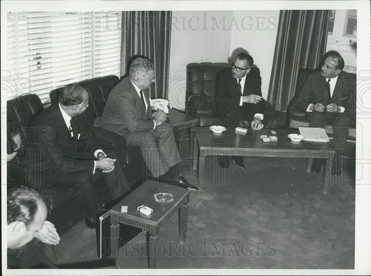 1969 Press Photo Jordanian Prime Minister, Mr. Abdul Mon'Em Rifal - Historic Images