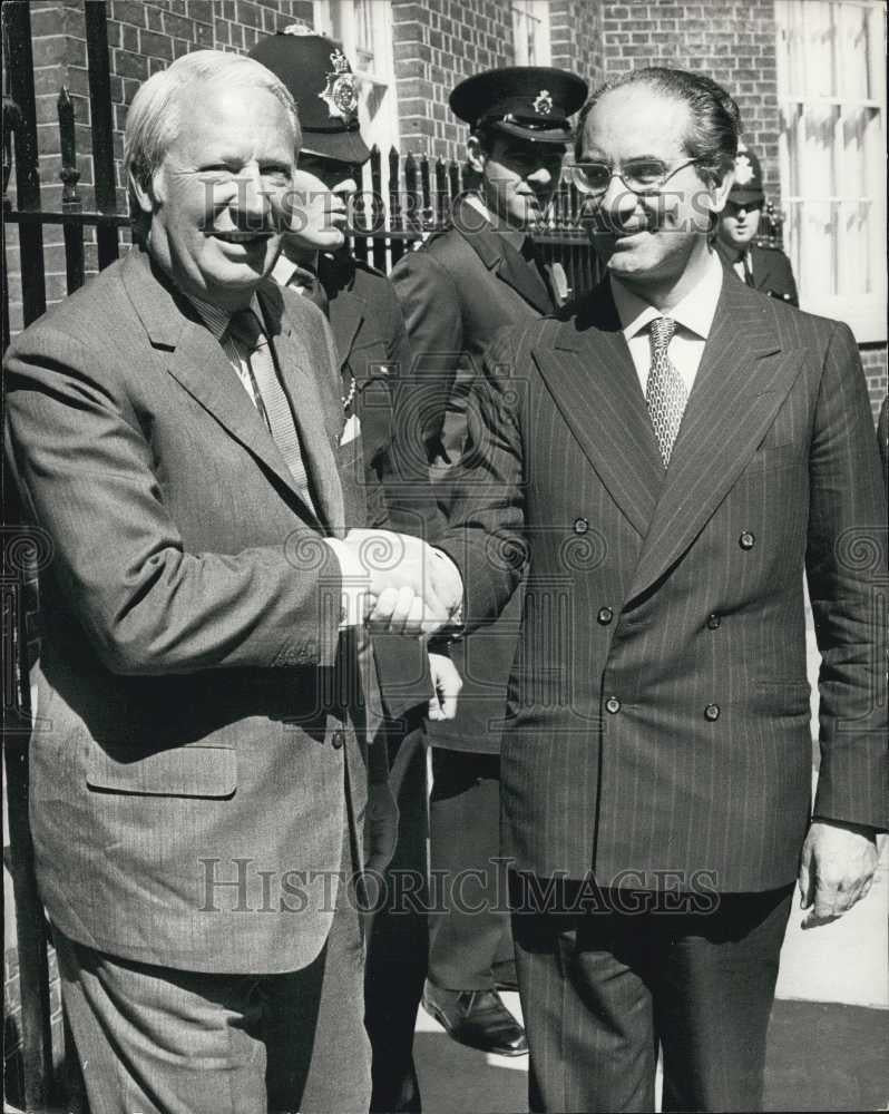 1971 Press Photo Britain PM Mr Edward Heath With Italy PM Signor Emilio Colombo - Historic Images