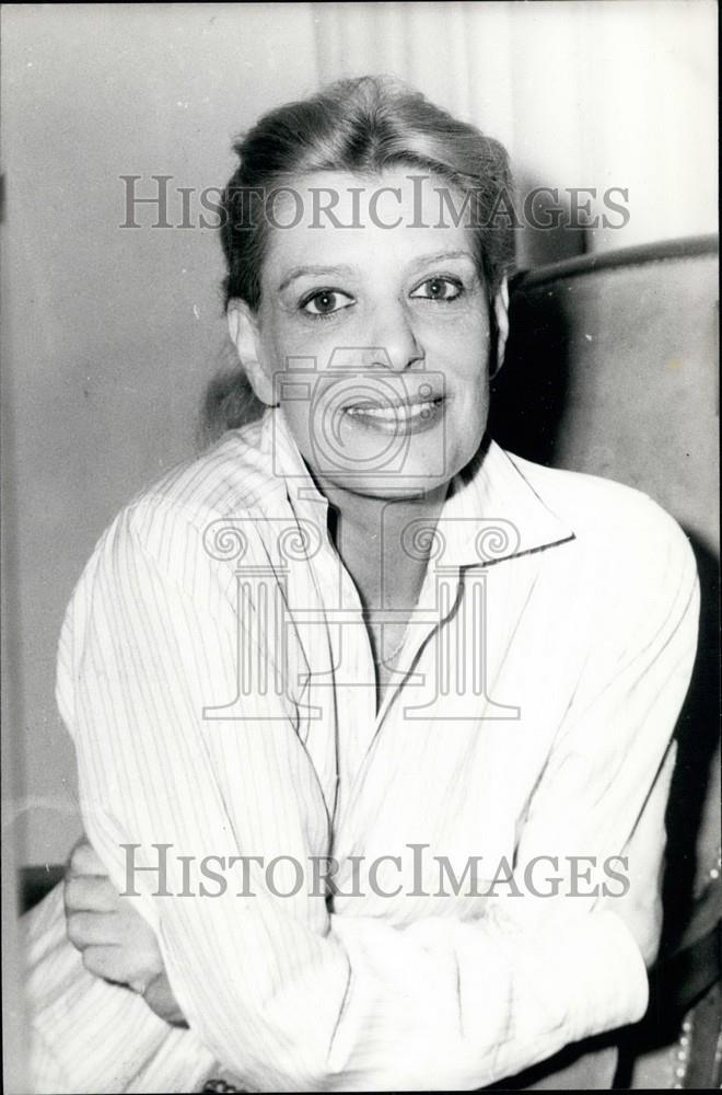 1977 Press Photo Melina Mercourl,Woman in the Czech Parliament - Historic Images