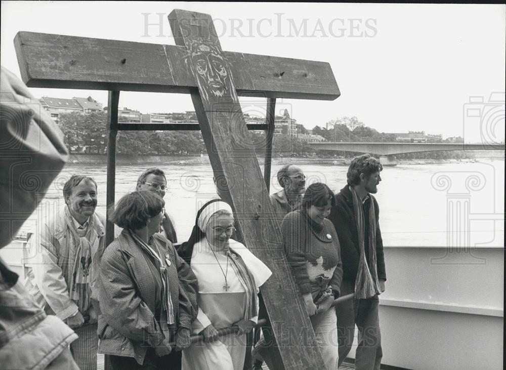 1989 Press Photo Aachen Crucifix, Pilgrimage to the European Ecumenic Assembly - Historic Images