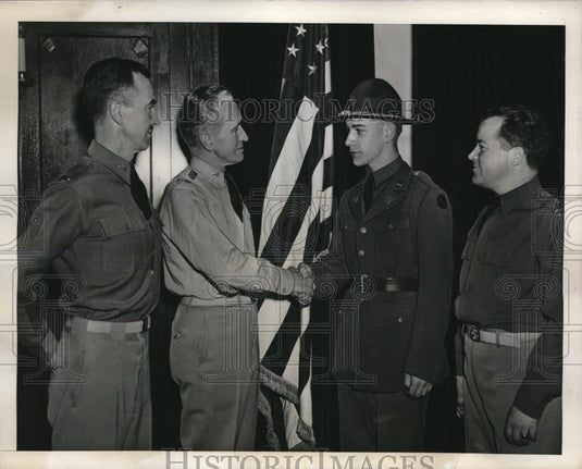1940 Press Photo Lt Cols Wm Kelly, MH Meaney,Capt Bollenbache, C Kilmer in D.C. - Historic Images