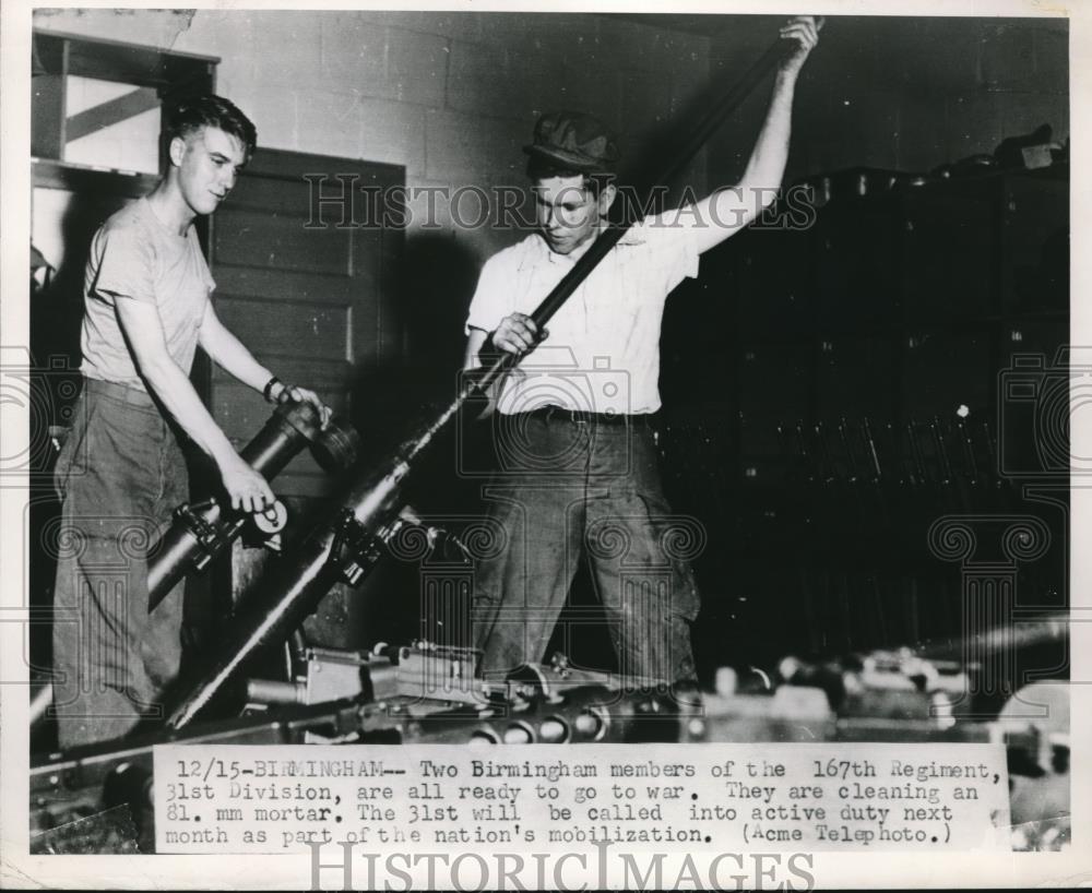 1950 Press Photo Birmingham members of the 167th Regiment 31st Division - Historic Images