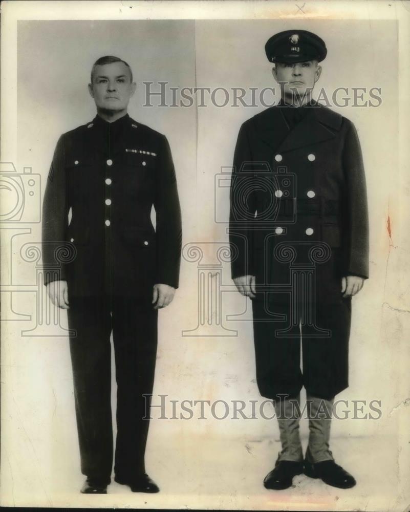 1930 Press Photo New US Army uniforms modeled by soldiers - Historic Images