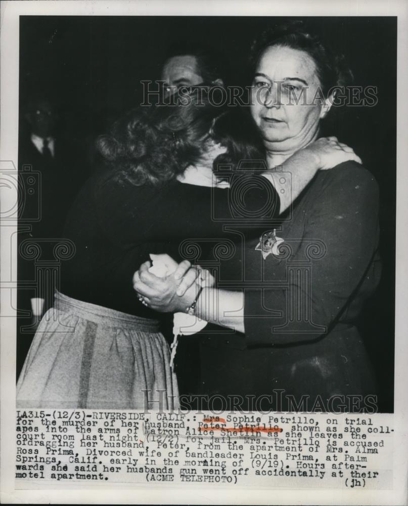 1949 Press Photo of Mrs. Sophie Petrillo who was accused of murdering her - Historic Images