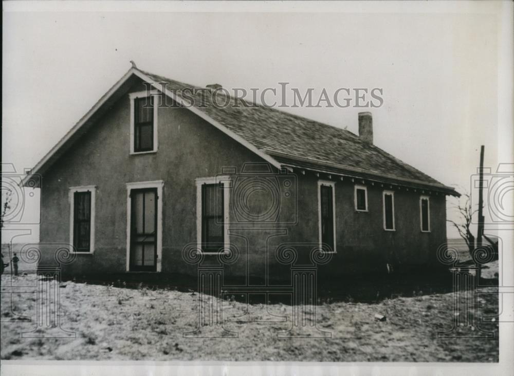 1934 Press Photo Ranch home of Homer Aitkens near Woodward, Oklahoma - Historic Images