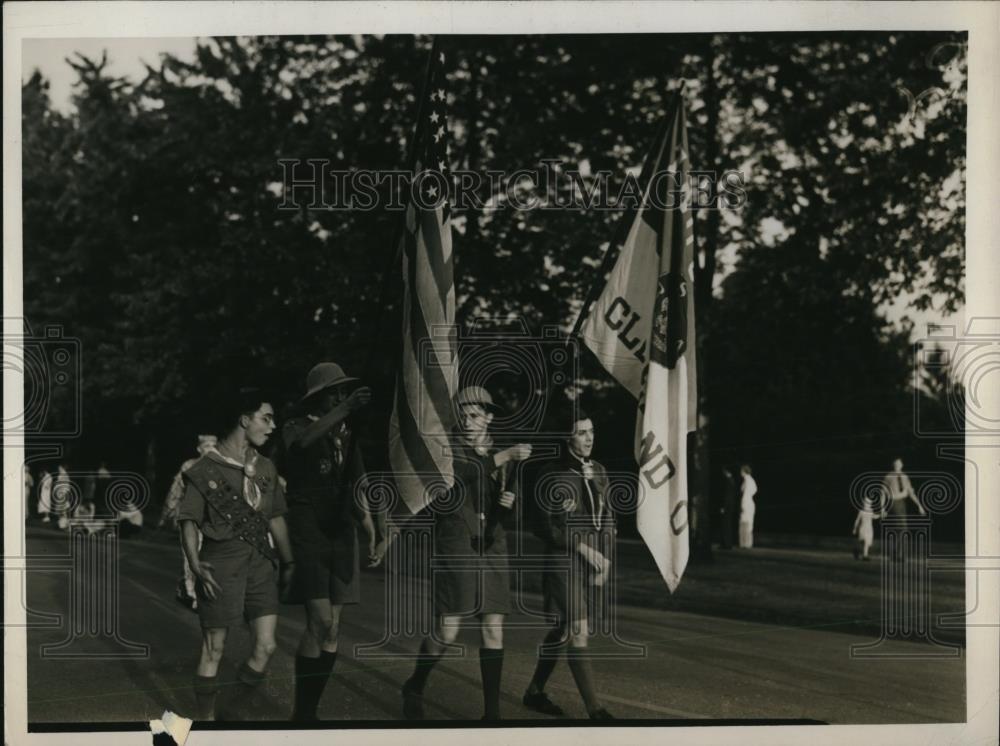 1938 Press Photo Color Guard - Historic Images