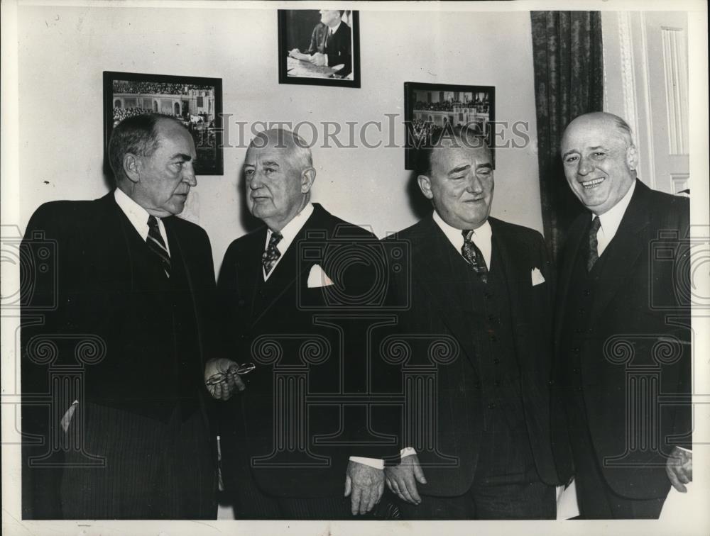 1937 Press Photo William B Bankhead, Bertrand H Snell, John O'Connor,Sam Rayburn - Historic Images