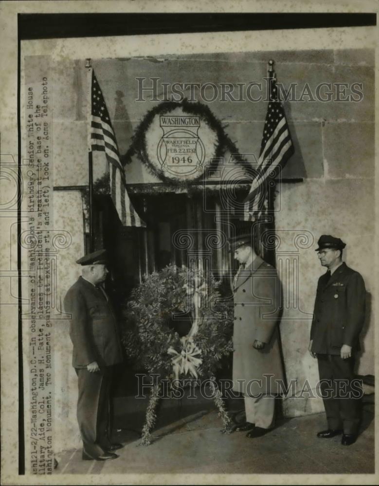 1946 Press Photo Senior White House Military Aide Colonel James Batte - Historic Images