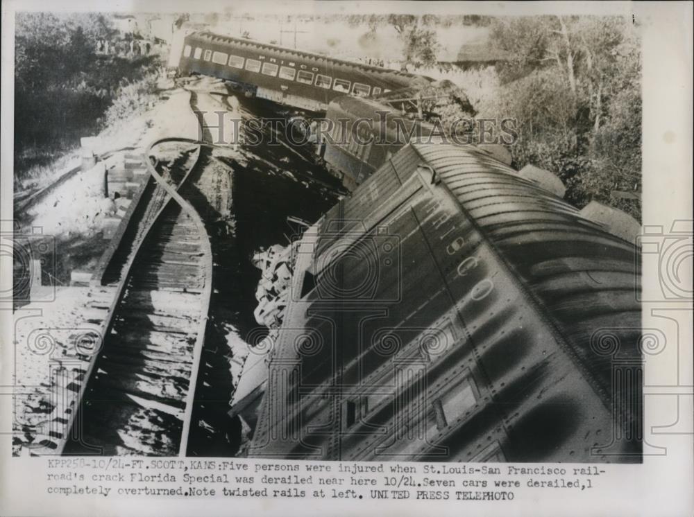 1953 Press Photo St.Louis-San Francisco railroad crack Florida Special - Historic Images