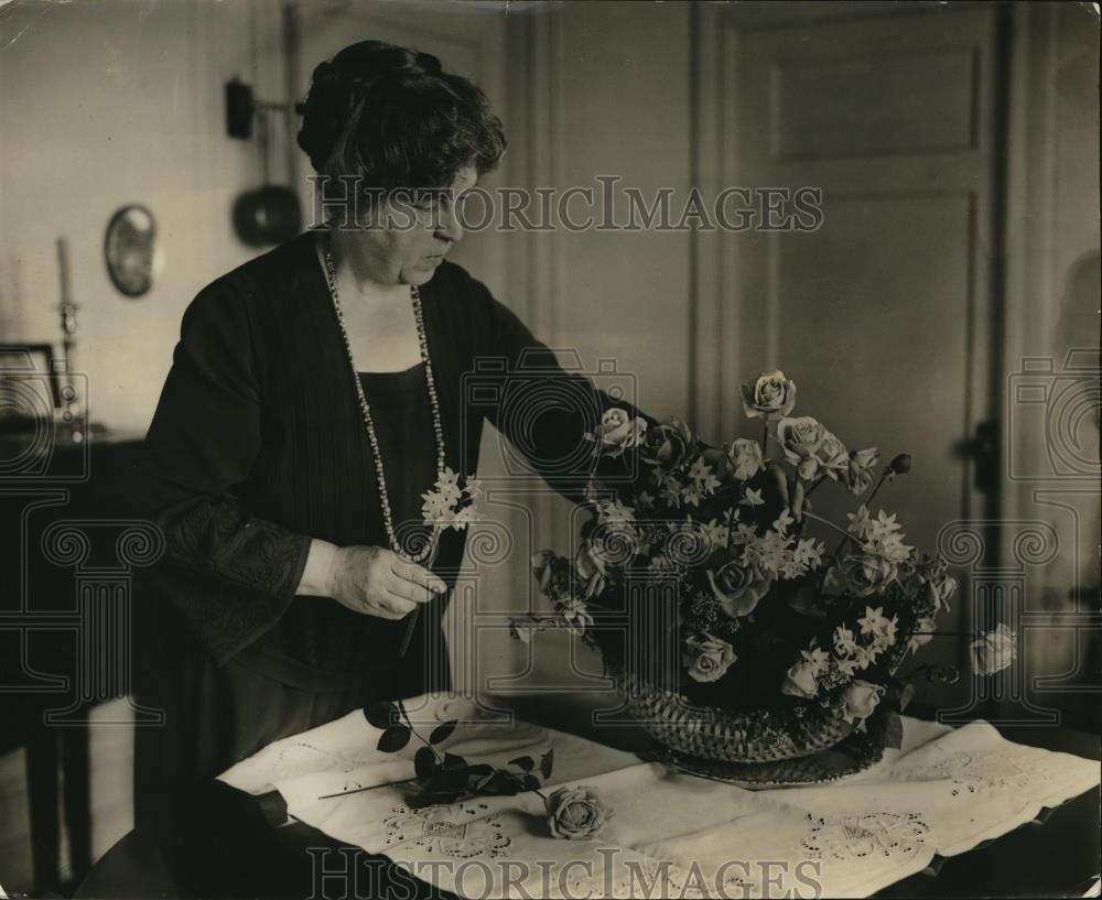 1923 Press Photo Mrs HC Wallace wife of Sec of Agri at her home - Historic Images