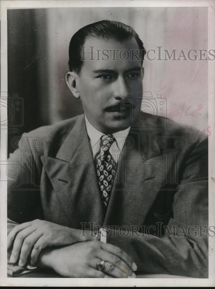 1937 Press Photo of Teodoro Picado of Costa Rica - Historic Images