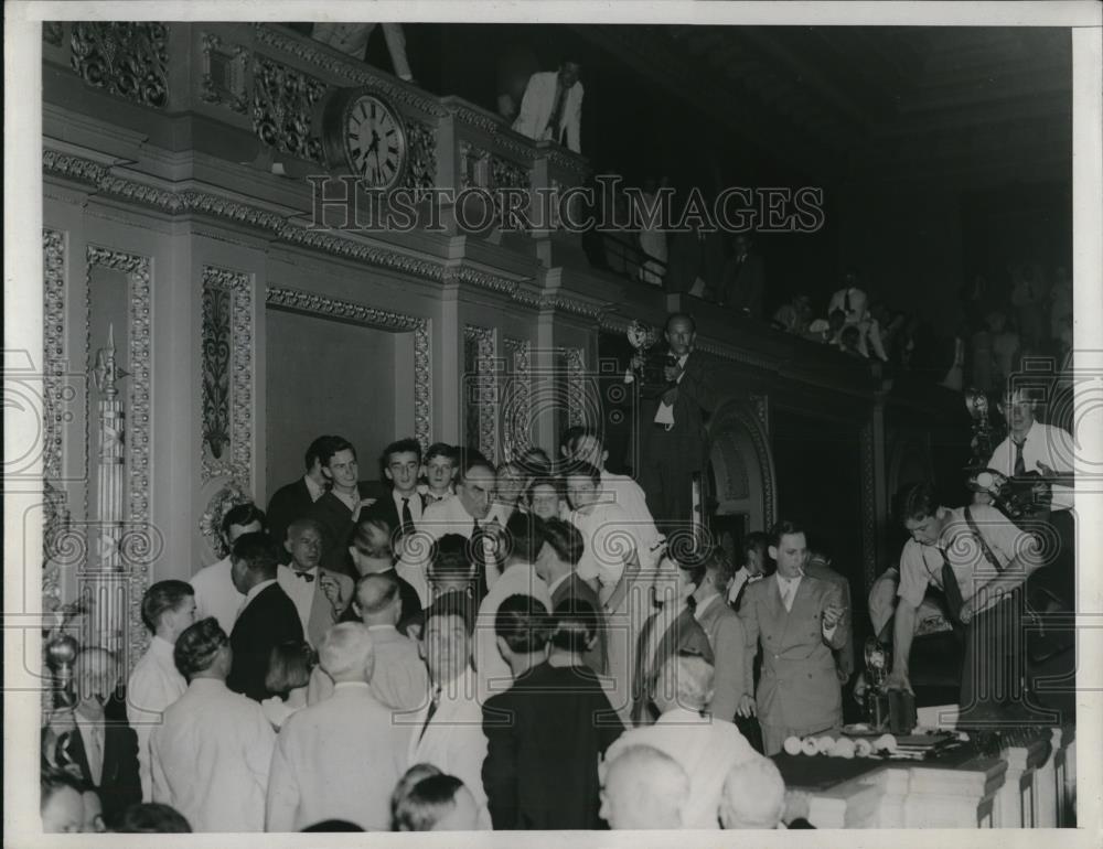 1937 Press Photo William Bankhead at the Chambers of the House of the Rostrum - Historic Images