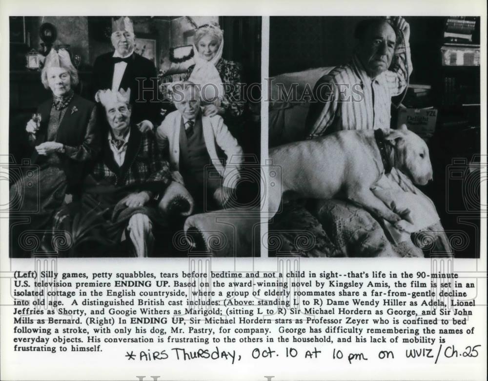 Press Photo Cast of Ending Up in the picture - cvp25001 - Historic Images