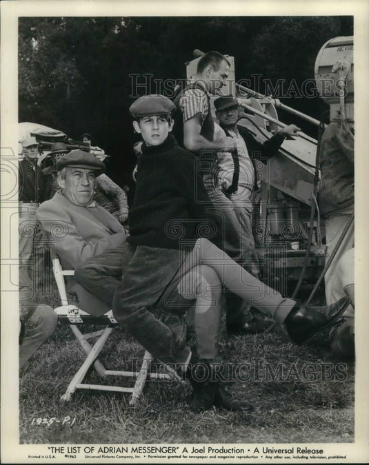 1963 Press Photo John and Tony Huston in "The List of Adrian Messenger" - Historic Images