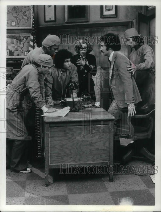 1976 Press Photo Ron Palillo Lawrence Hilton Jacobs Robert Hegyes Gabe Kaplan - Historic Images