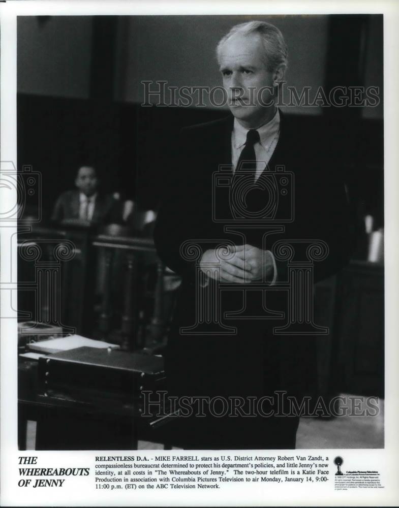 1991 Press Photo Mike Farrell stars in The Whereabouts of Jenny TV Movie - Historic Images