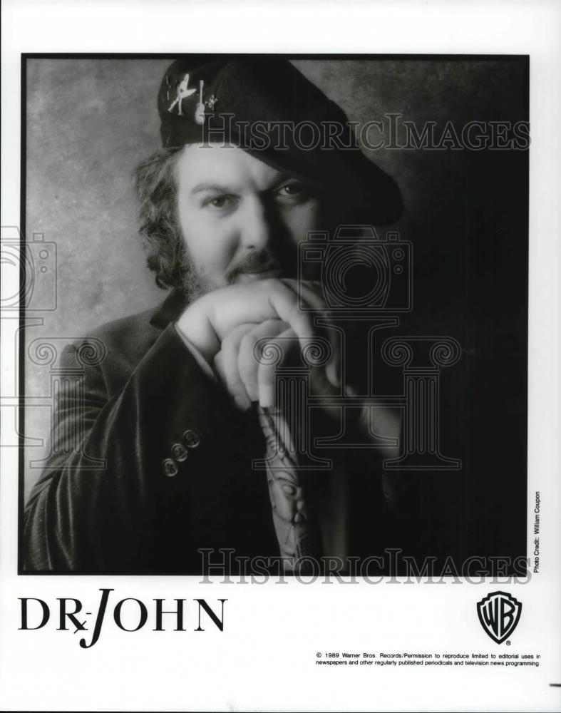 1989 Press Photo Dr. John Jazz Blues Singer Songwriter Pianist and Guitarist - Historic Images