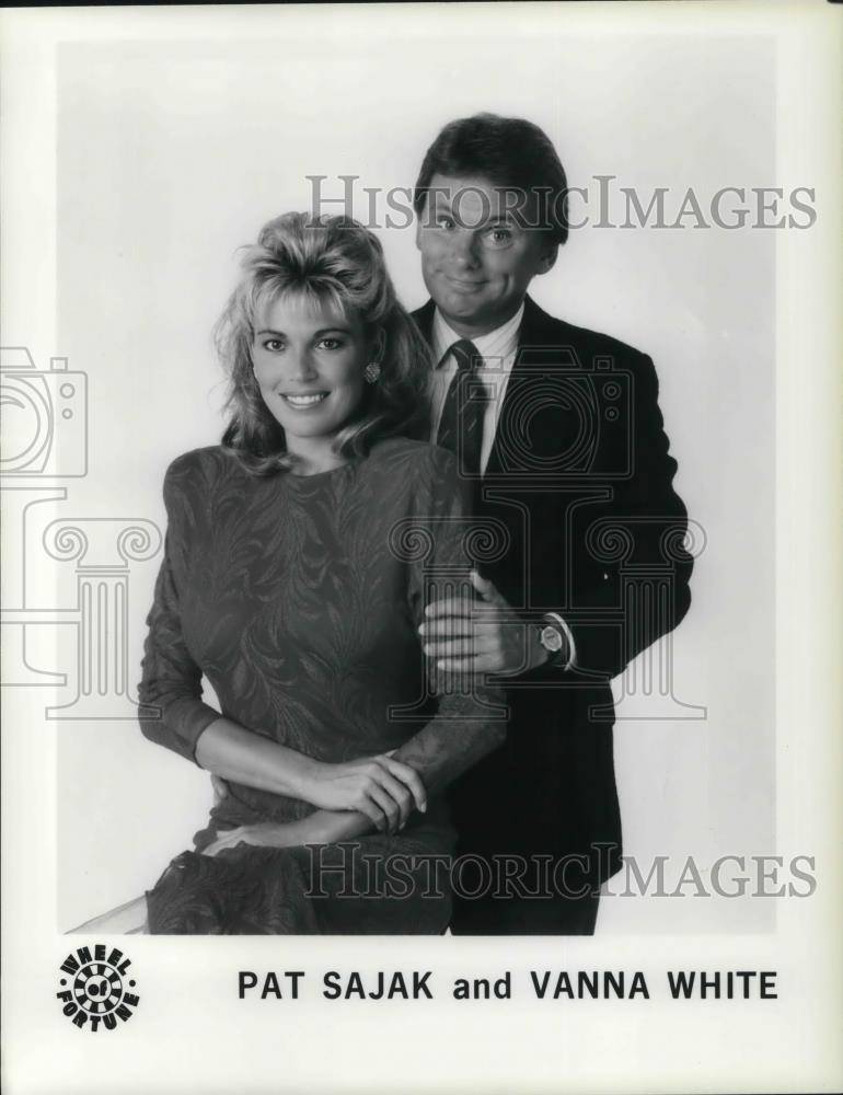 Press Photo Pat Sajak & Vanna White of Wheel of Fortune - cvp21586 - Historic Images