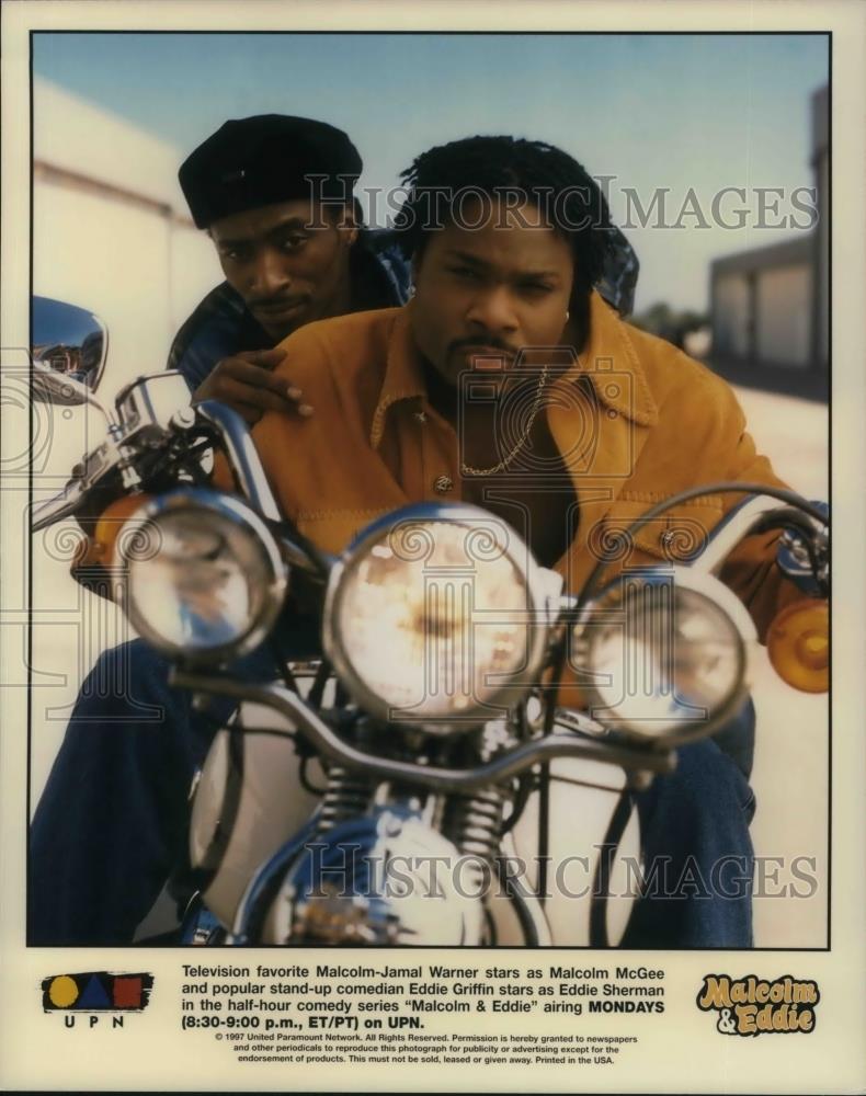 1997 Press Photo Malcolm-Jamal Warner and Eddie Griffin on Malcolm and Eddie - Historic Images