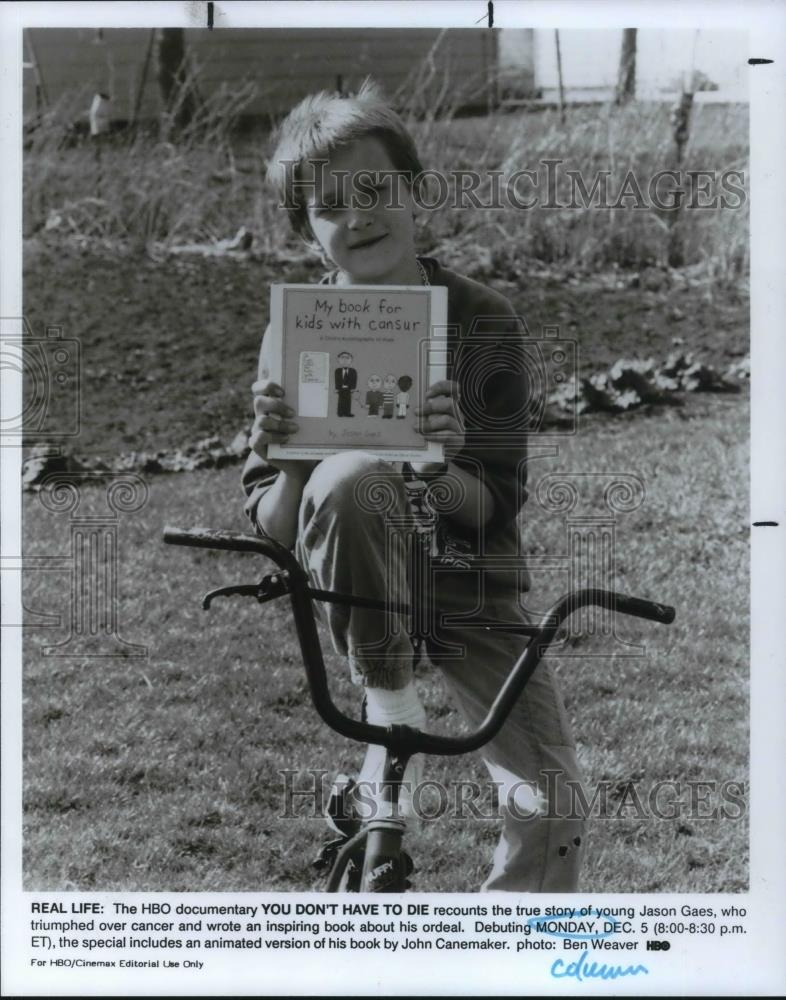 1988 Press Photo Documentary of Jason Gaes in You Don't Hace to Die - cvp20567 - Historic Images