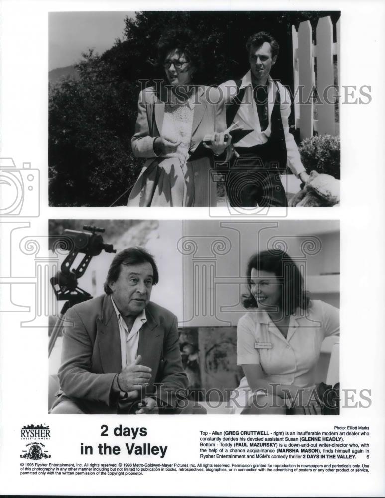 1996 Press Photo Greg Cruttwell Glenne Headly P. Mazursky 2 days in the Valley - Historic Images