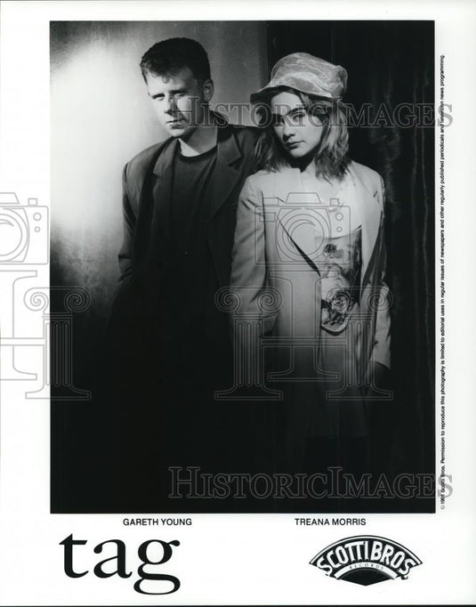 1992 Press Photo Gareth Young and Treana Morris of Tag English Pop Band - Historic Images