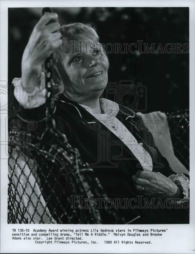 1981 Press Photo Lila Kedrova In Tell Me A Riddle - cvp25290 - Historic Images