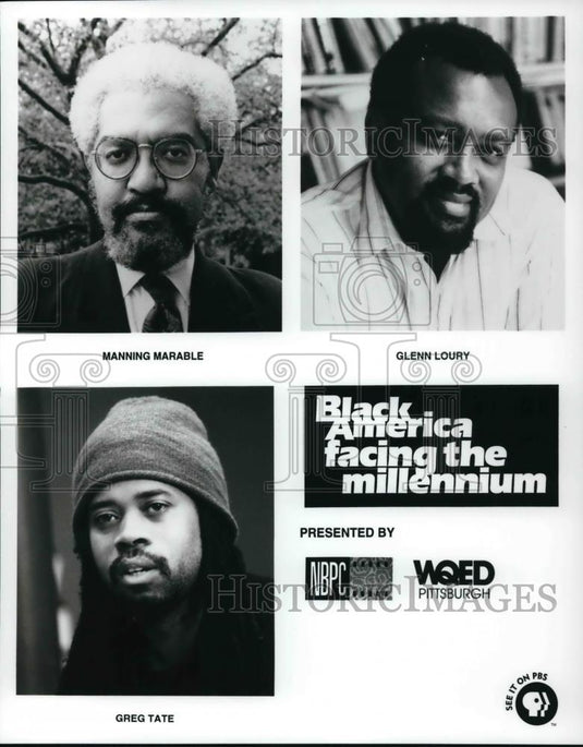 Press Photo Manning Marable, Greg Tate & Glenn Loury - cvp25707 - Historic Images