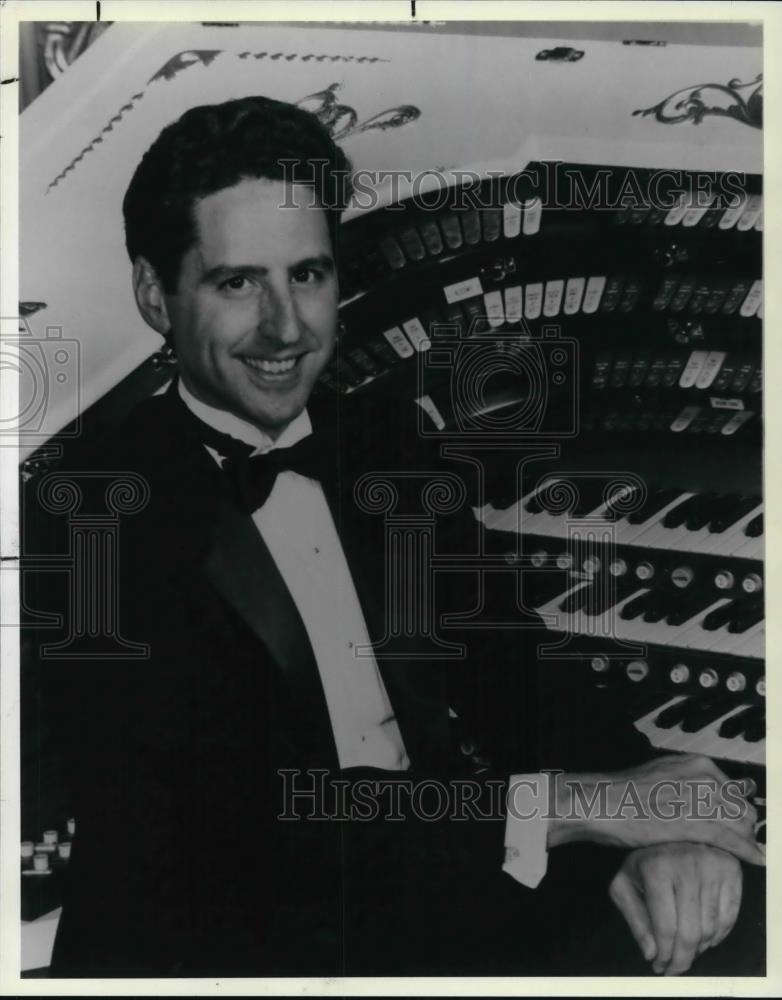 1987 Press Photo Dennis James Resident Organist Ohioater in Columbus Ohio - 498 - Historic Images