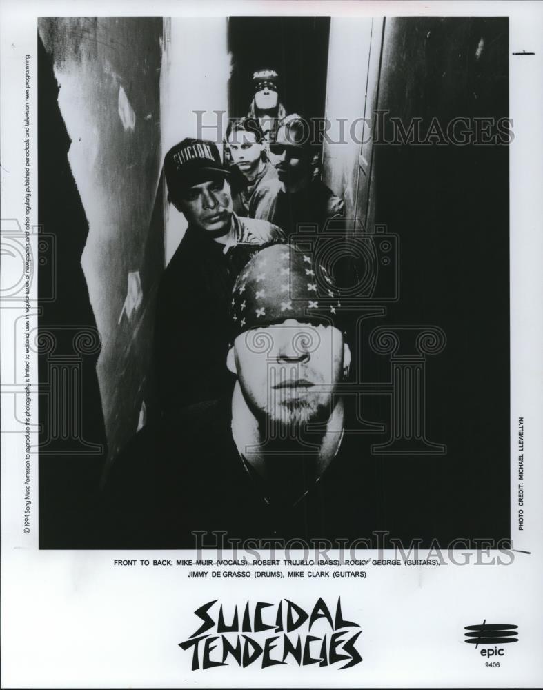 1994 Press Photo Mike Muir, Robert Trujillo, Rocky George of Suicidal Tendencies - Historic Images