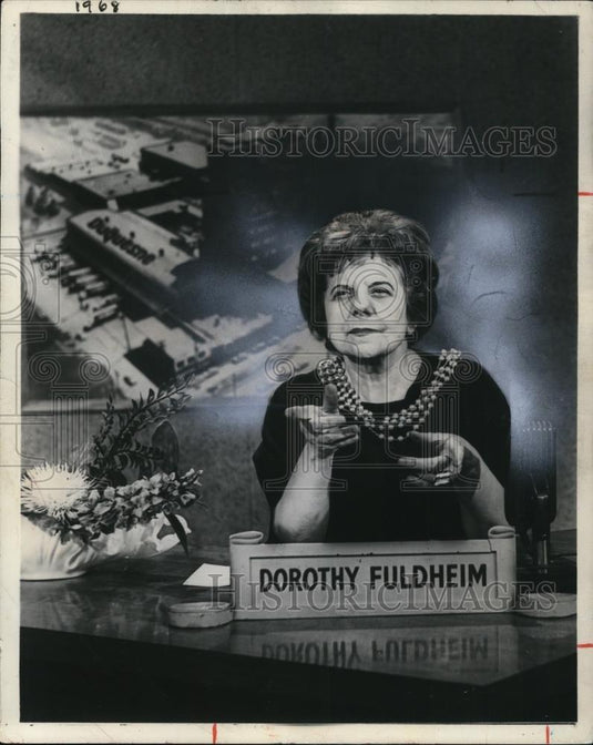 1968 Press Photo Dorothy Fuldheim Journalist - cvp27225 - Historic Images