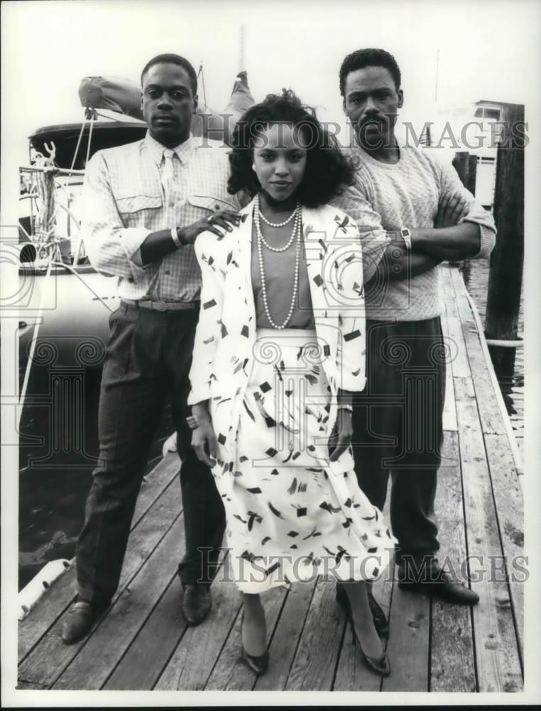 1988 Press Photo Howard Rollins Lynn Whitfield Richard Lawson Johnnie Mae Gibson - Historic Images