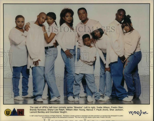 1987 Press Photo Yvette Wilson & Fredro Starr & Cast of Moesha - cvp20251 - Historic Images