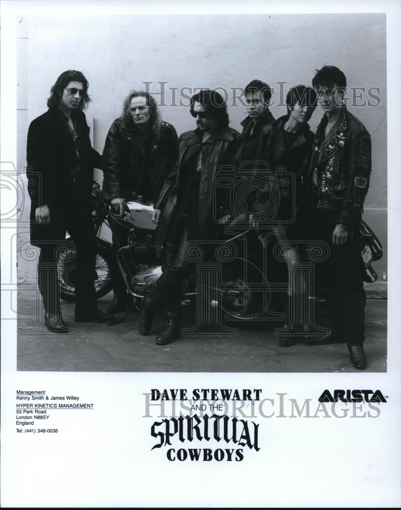 1991 Press Photo Dave Stewart and the Spiritual Cowboys English Rock Band - Historic Images