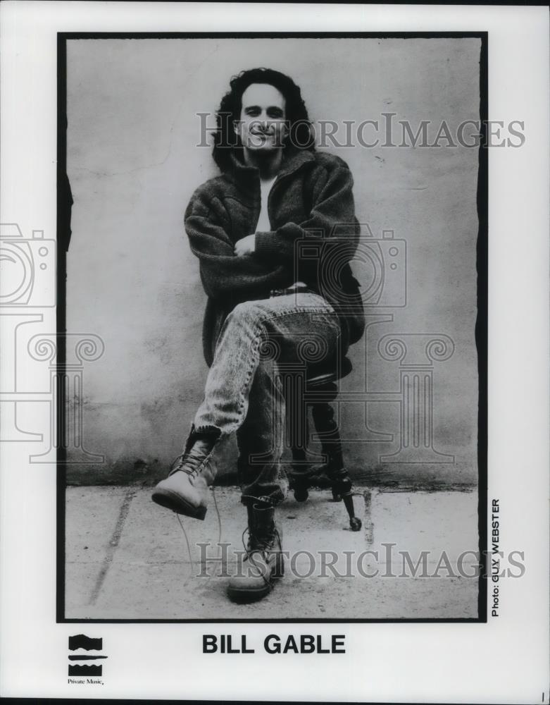 1989 Press Photo Bill Gable Pop Jazz Singer Songwriter and Multi-Instrumentalist - Historic Images