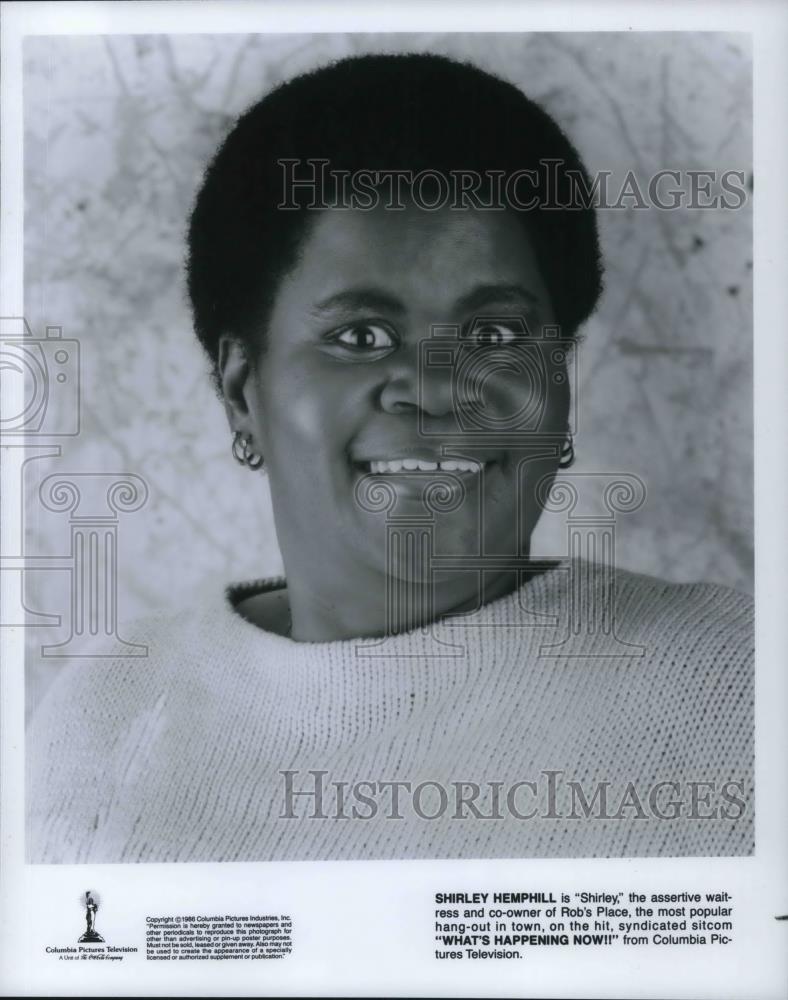1986 Press Photo Shirley Hemphill as Shirley on What&#39;s Happening Now - cvp20160 - Historic Images
