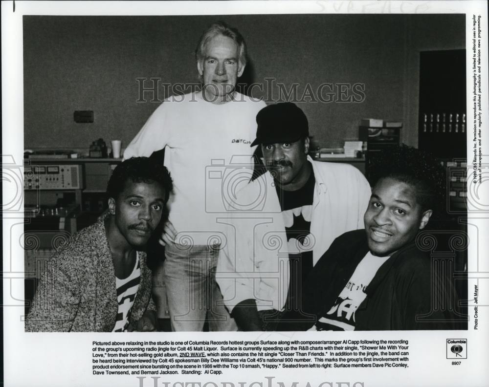 1989 Press Photo &quot;Surface&quot; Al Capp Dave Pic Conley Dave Townsend Bernard Jackson - Historic Images