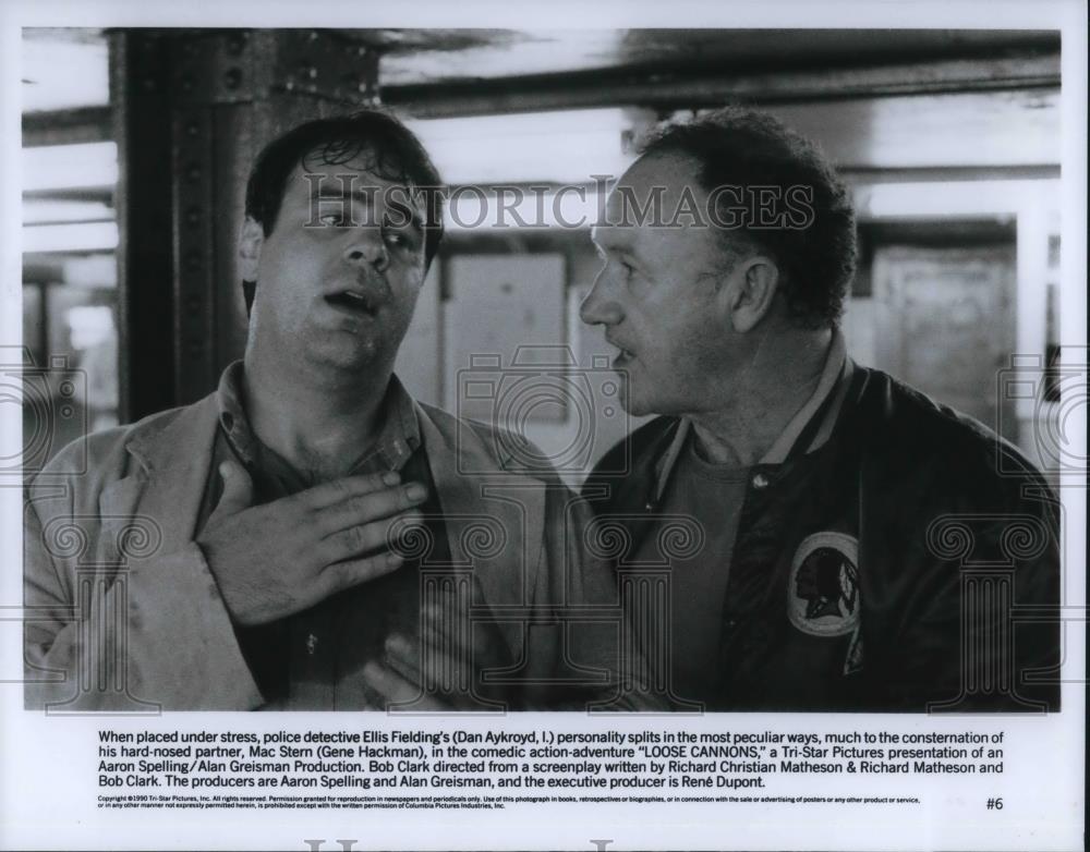 1991 Press Photo Loose Cannons Dan Aykroyd I. and Gene Hackman - cvp23095 - Historic Images