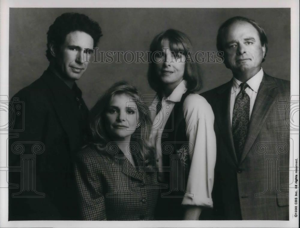 1990 Press Photo John Shea Helen Shaver Mariette Hartley and Harris Yulin WIOU - Historic Images