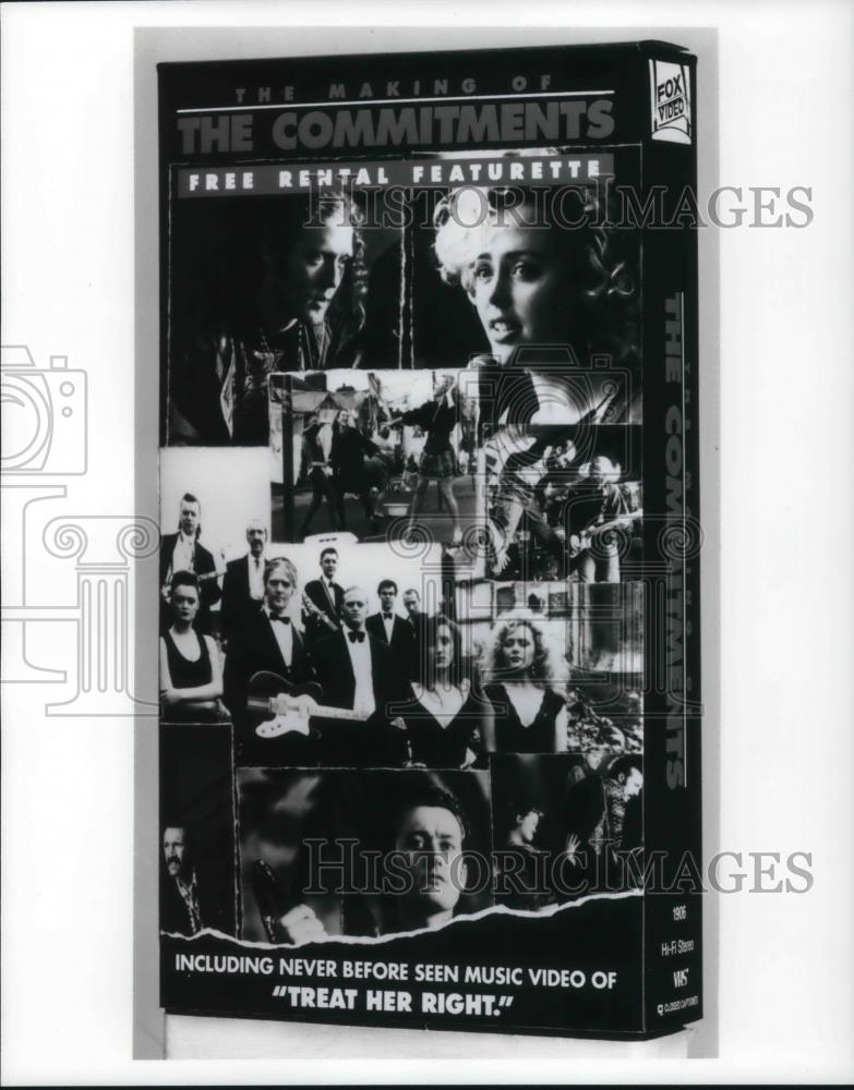 1992 Press Photo VHS box cover from the making of The Commitments - cvp24075 - Historic Images