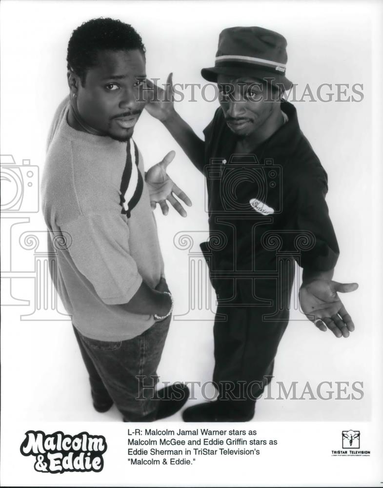 1996 Press Photo Malcolm Jamal Warner Eddie Griffin in Malcolm and Eddie - Historic Images