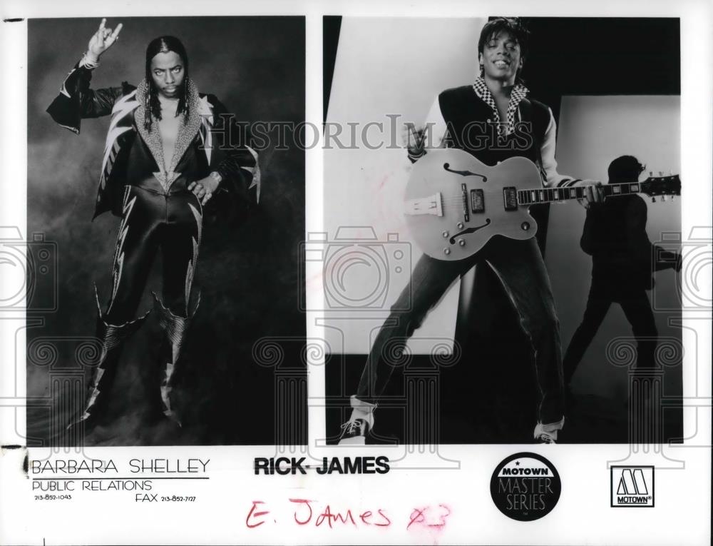 1998 Press Photo Rick James R&amp;B Funk Singer Songwriter Dancer Record Producer - Historic Images