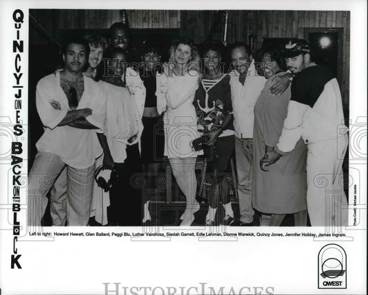 Press Photo Quincy Jones Howard Hewett Luther Vandross Dionee Warwick - Historic Images